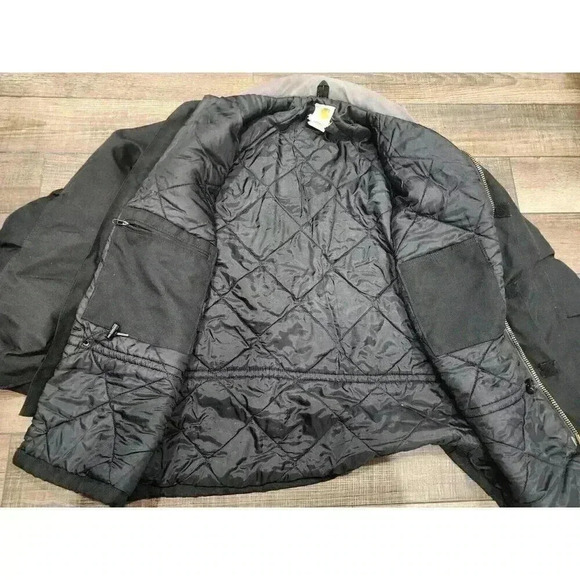Carhartt Chocolate Black Santa Fae Jacket Size Large RN4806 C55 Black Grey - Picture 10 of 10